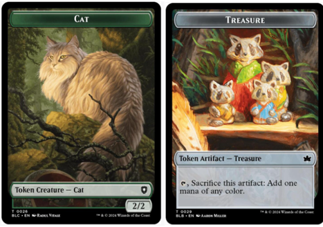 Cat (0026) // Treasure (0029) Double-Sided Token